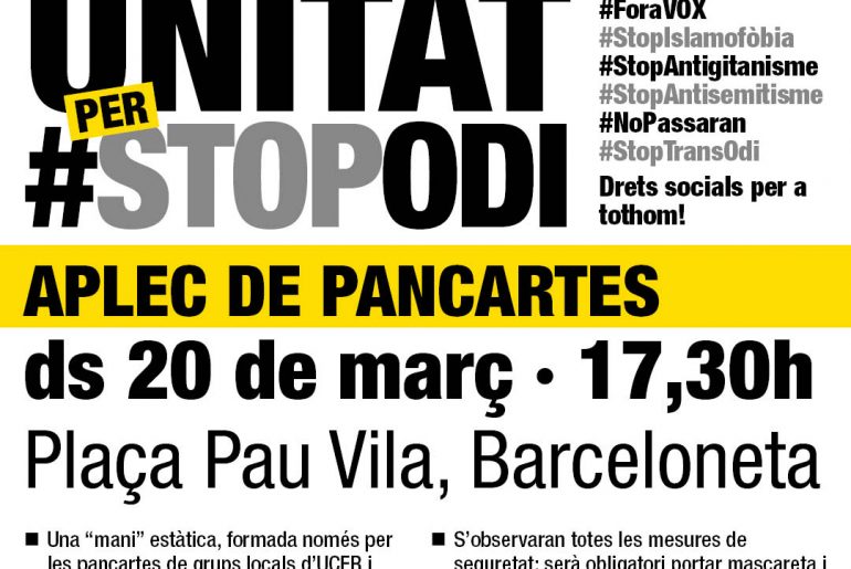 Convocatòria concentració Dia Internacional contra el racisme