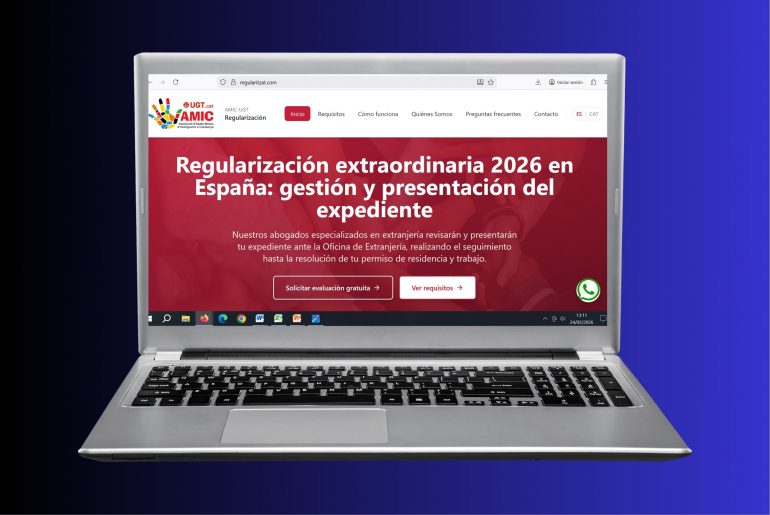 Imagen del nuevo portal informativo para la regularización extraordinaria en España 2026