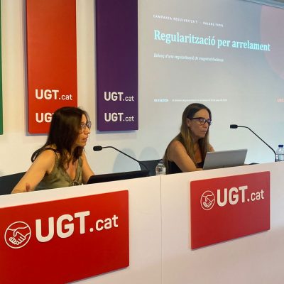 Roda de premsa – Presentació de l’informe d’AMIC‑UGT sobre el procés de regularització