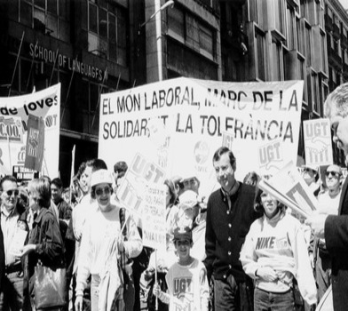 AMIC en la manifestación del 1 de mayo de 1998